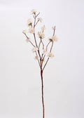 White Cherry Blossom Artificial Branch - 28"