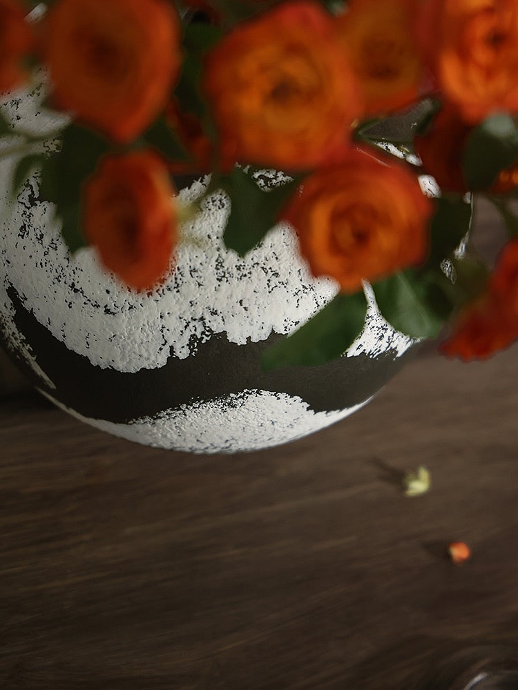 Obsidian Ink Ceramic Vase