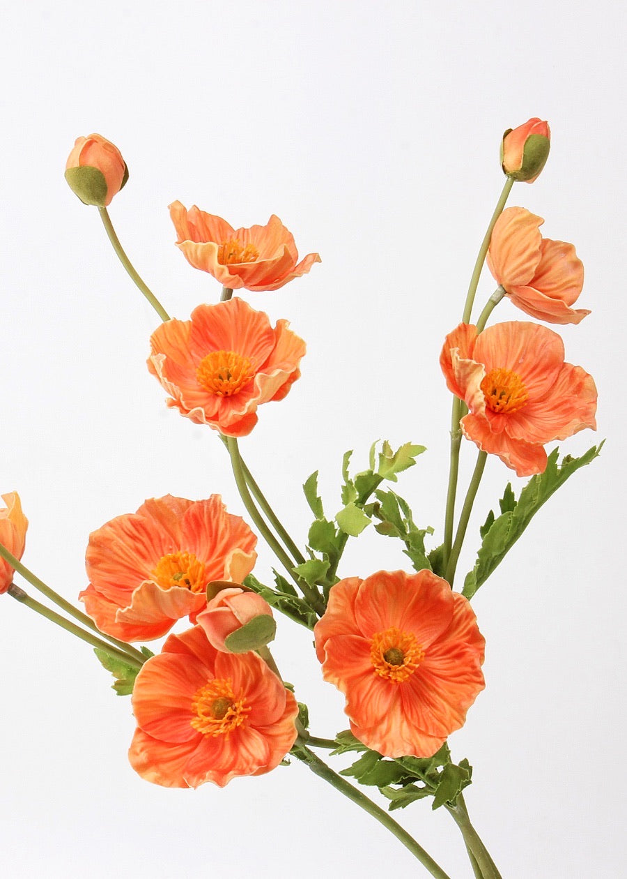 Orange Artificial Wedding Bouquet - 23.6"