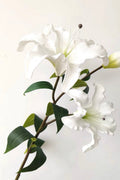 White Lily Artificial Flower Stem - 36.6"