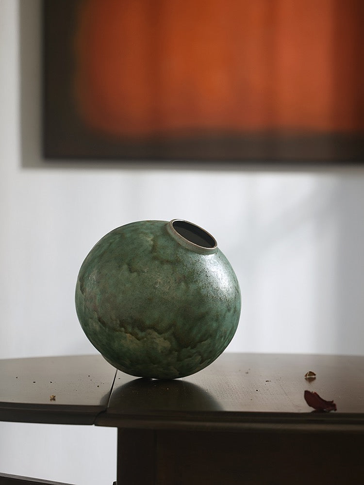 Vintage Ceramic Green Vase