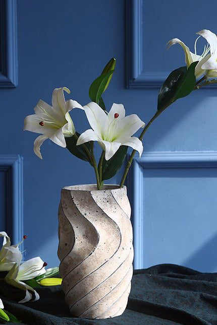 White Lily Artificial Flower Stem - 36.6"