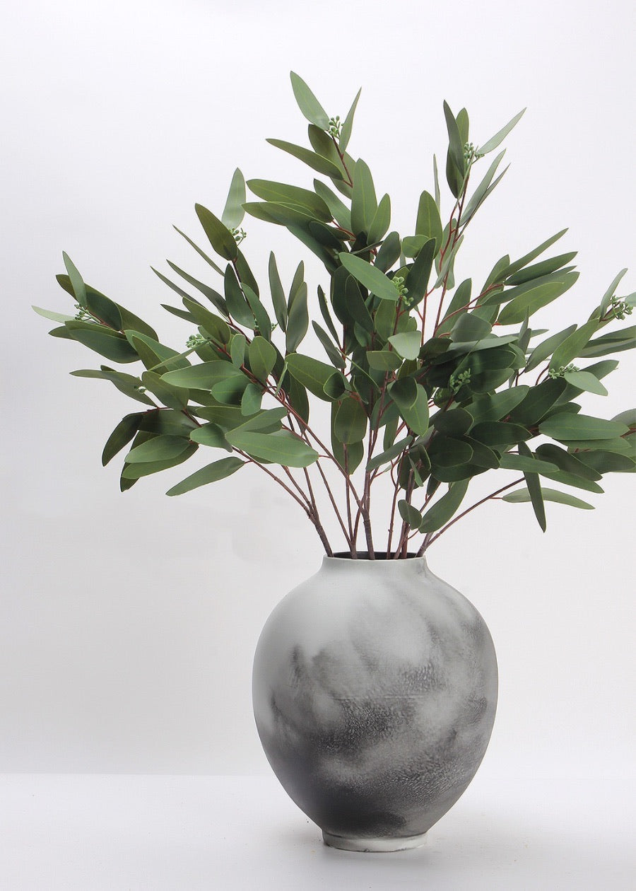 Artificial Eucalyptus Leaves Stem, Lush Green
