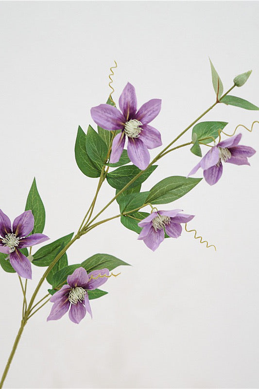 Artificial Clematis Flower Stem - 31.5" - view 3