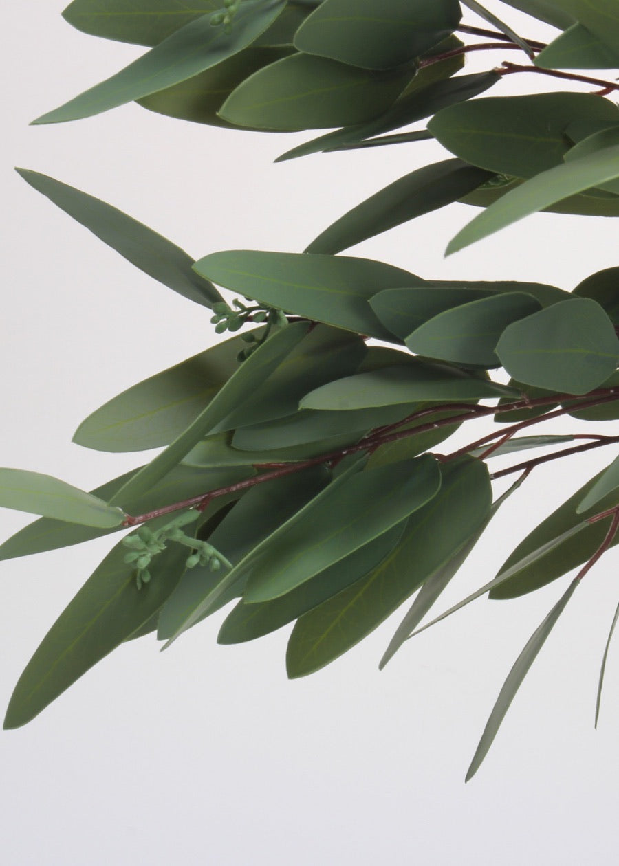 Artificial Eucalyptus Leaves Stem, Lush Green