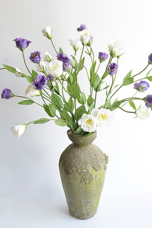 Ivory Elegance Artificial White Eustoma - 28.4"