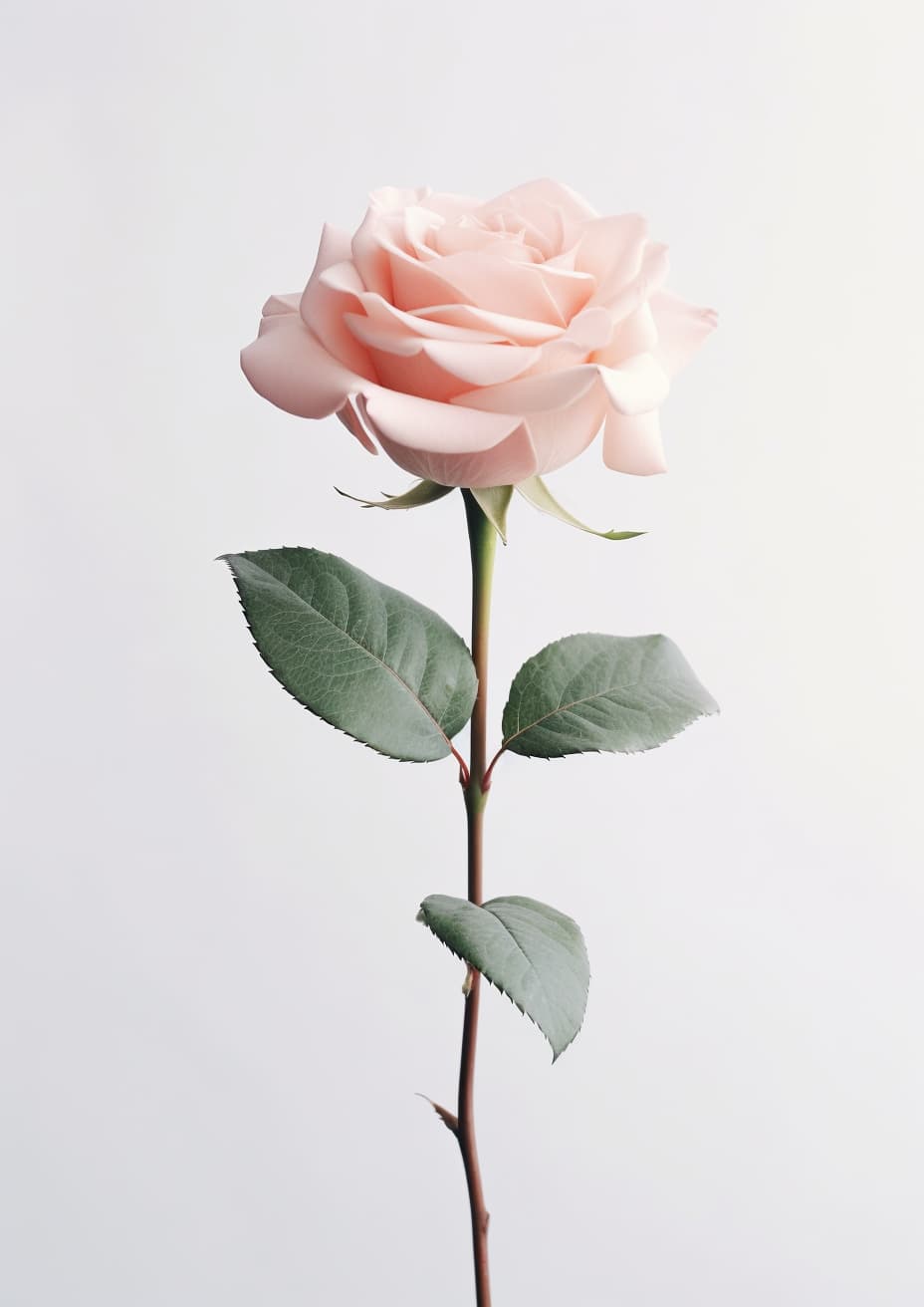 Real Touch Rose Artificial Flower, Pink - 24.4"