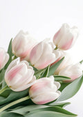 Real Touch White Tulip Bouquet, 12 Blooms - 14.5"