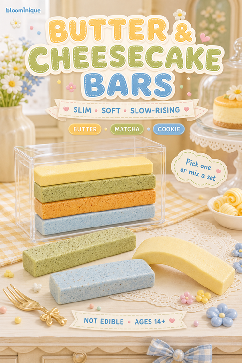 Butter & Cheesecake Bar Squishy Collection | Bloominique