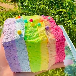 Rainbow Triple Toast Taba Squishy