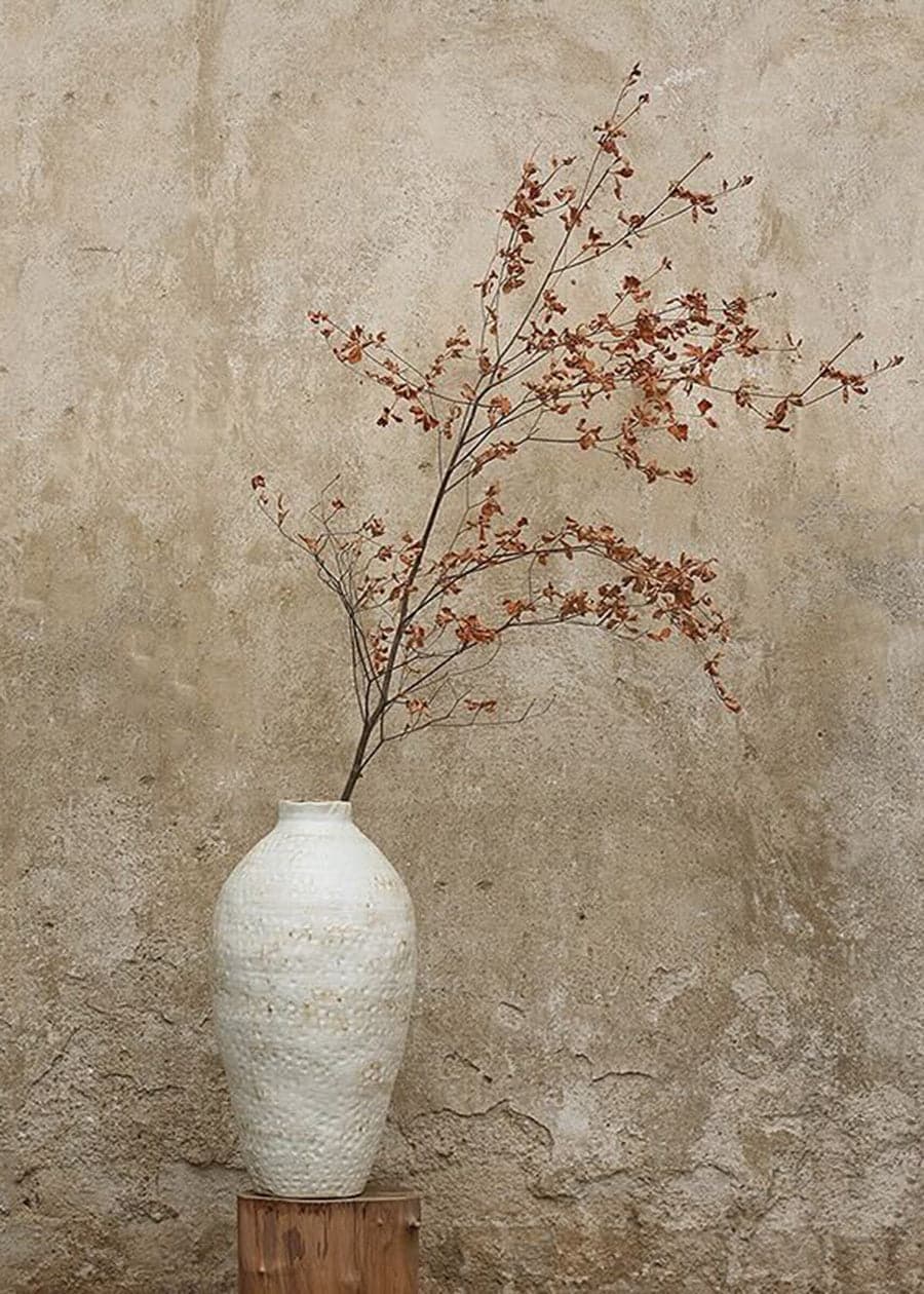 Cream Ceramic Tall Vase