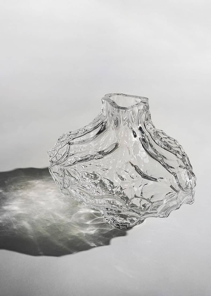  White Transparent Glass Vase