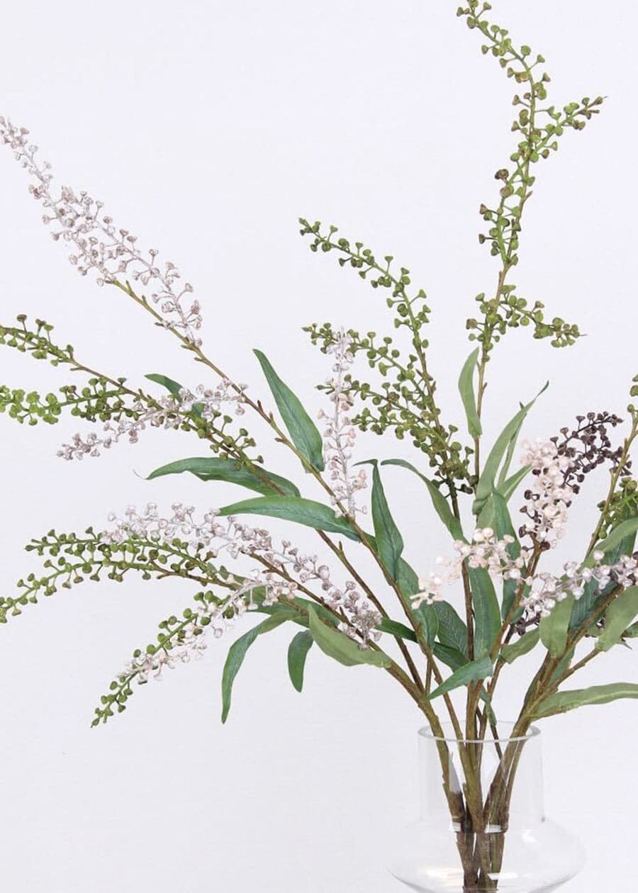 Long Single Branch with Purple Flowers