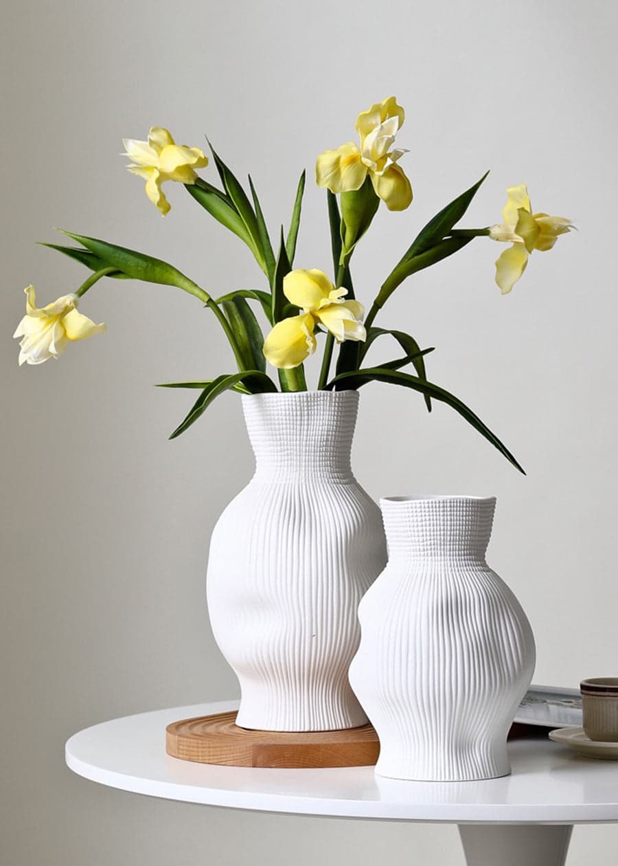 White Ceramic Vases