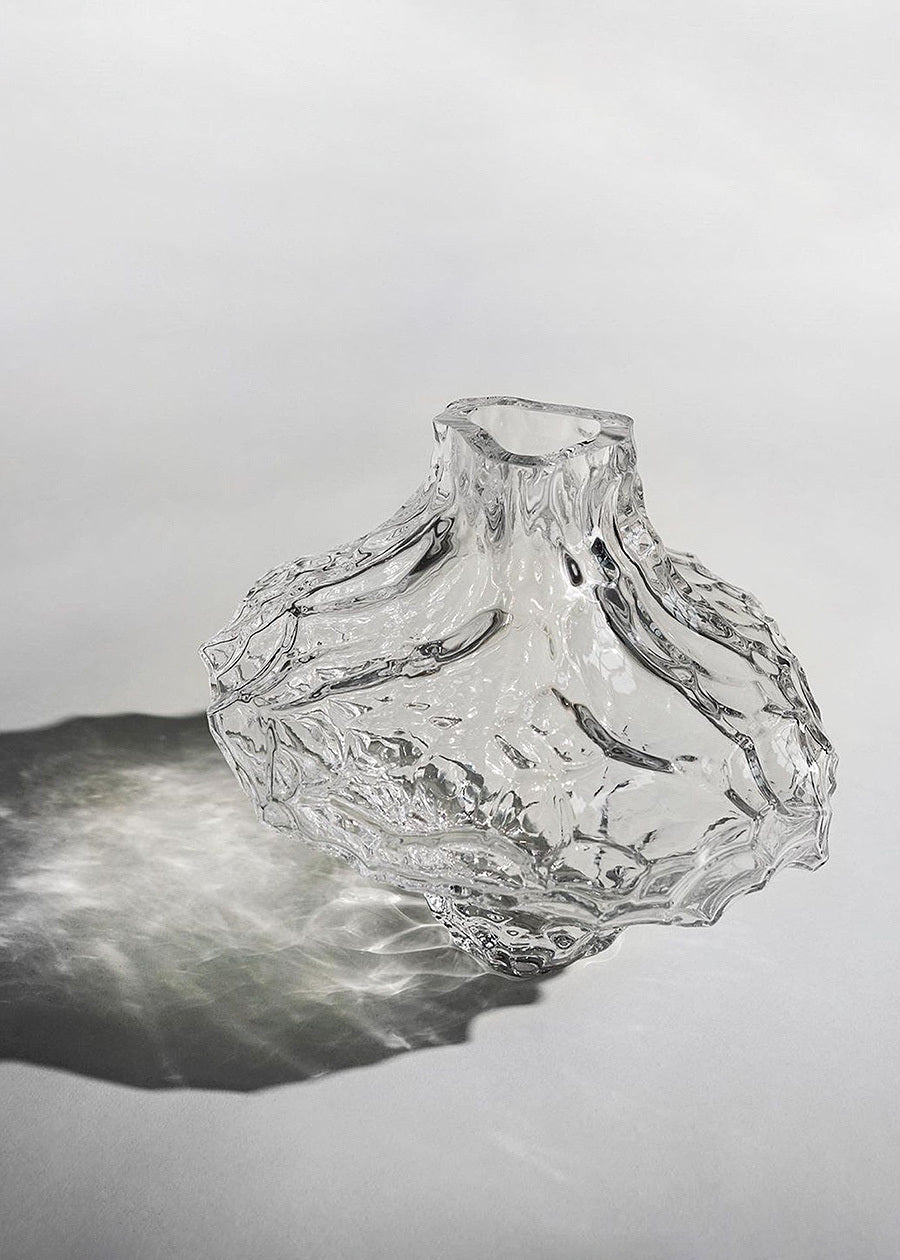  White Transparent Glass Vase