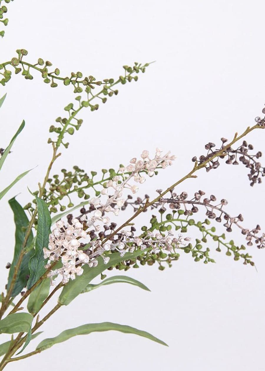 Long Single Branch with Purple Flowers