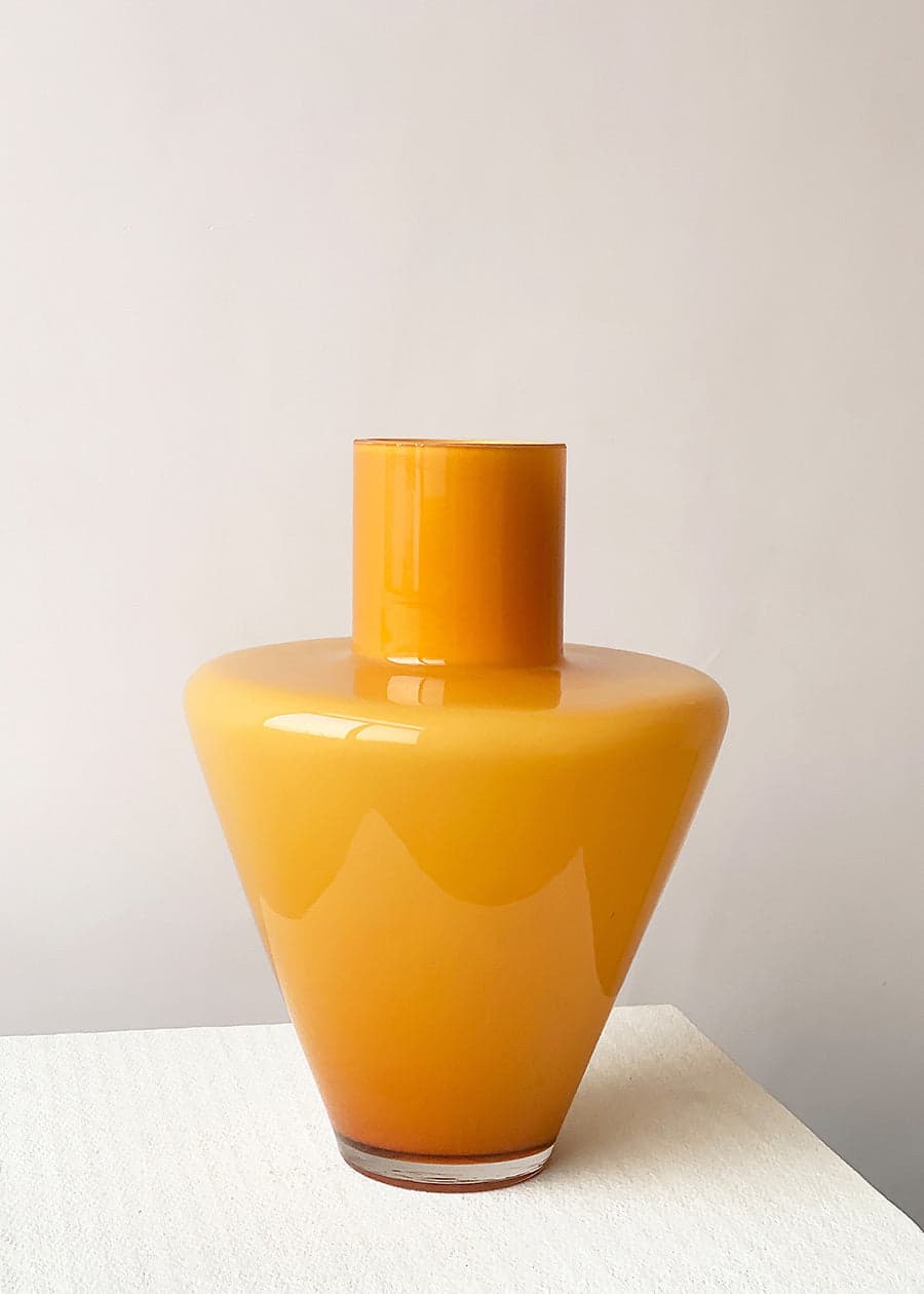 Modern Orange Glass Vase