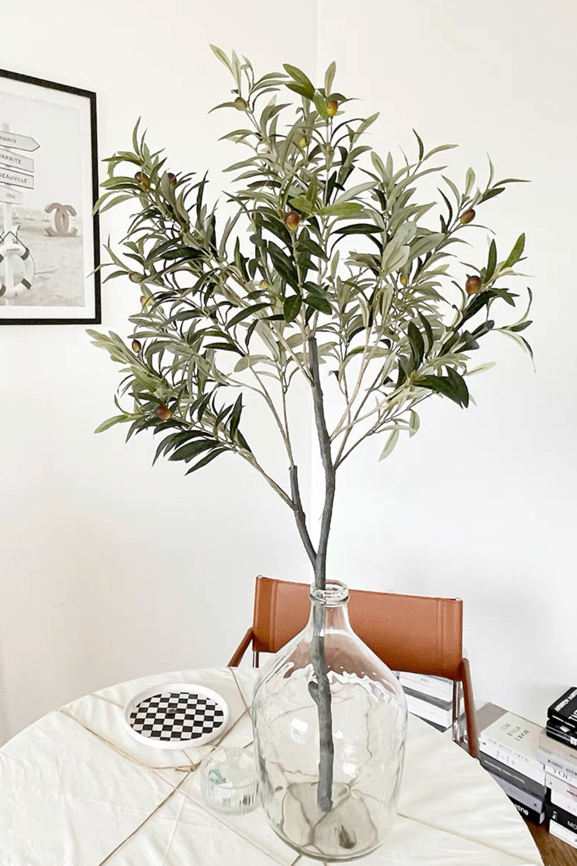 Mediterranean Whisper Artificial Olive Tree - 47"